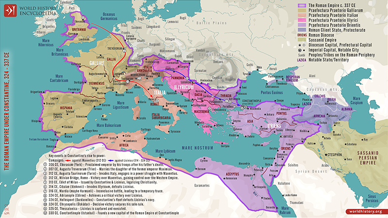 Map of Constantine Empire